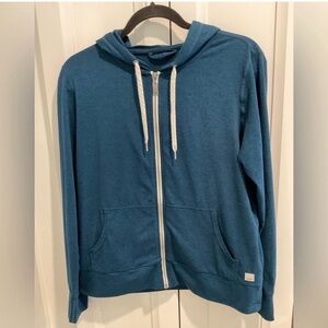 Vuori Full Zip-Up Hoodie Teal